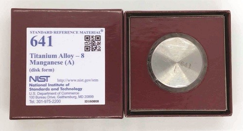SRM 641  光谱钛钛基标准钛合金，8 Mn(A)标准品